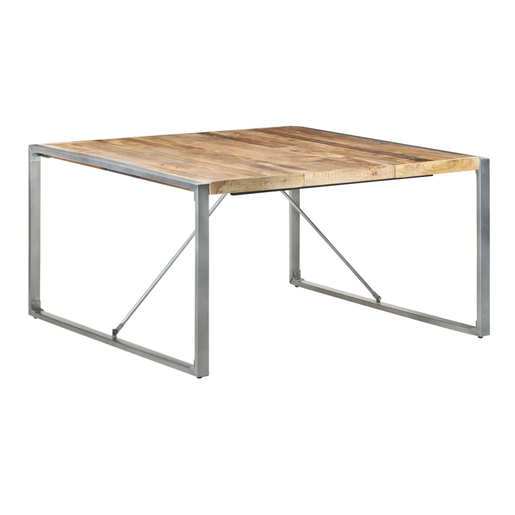 Tavolo da Pranzo 140x140x75 cm in Legno di Mango Grezzo - homemem39