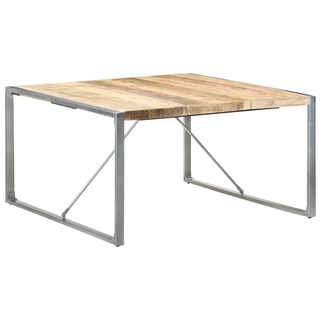 Tavolo da Pranzo 140x140x75 cm in Legno di Mango Grezzo - homemem39