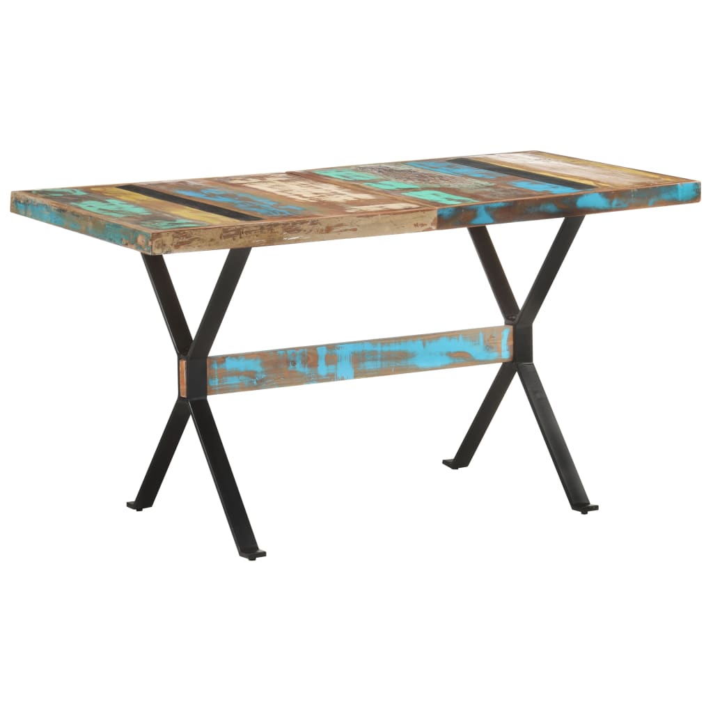 Tavolo da Pranzo 140x70x76 cm in Legno Massello di Recupero | homemem39
