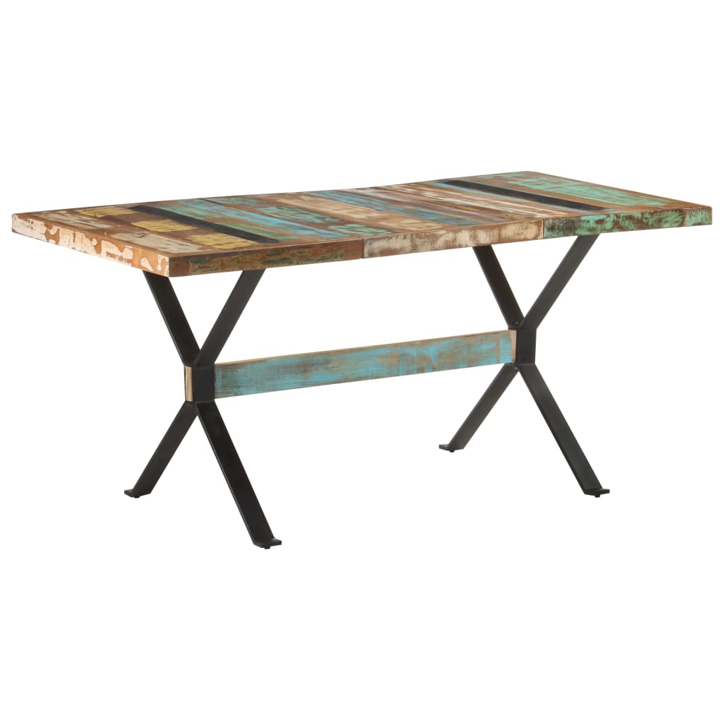 Tavolo da Pranzo 160x80x76 cm in Legno Massello di Recupero | homemem39