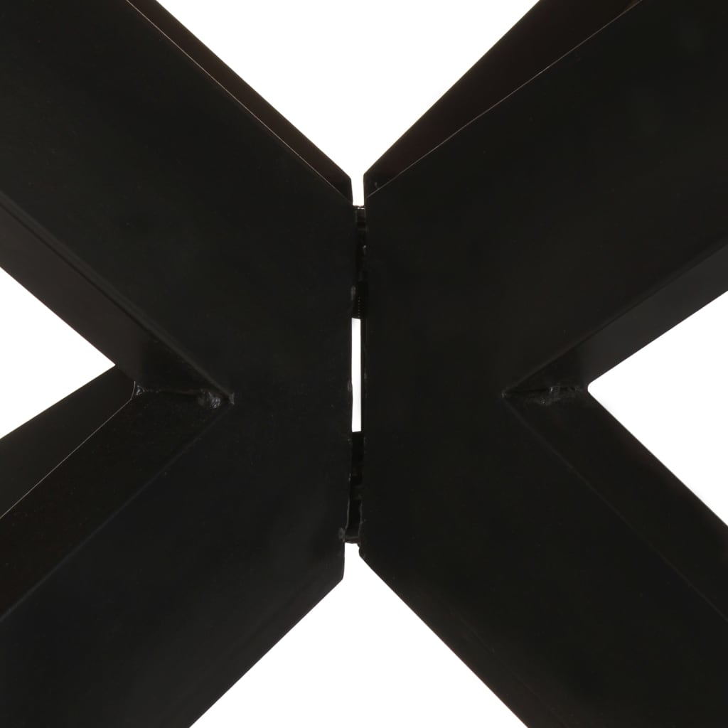 Tavolo da Pranzo Rotondo 175x75cm in Legno Massello di Recupero - homemem39
