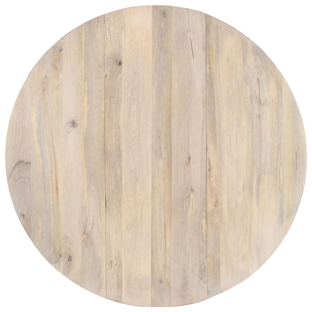 Tavolo da Pranzo Rotondo 110x76 cm in Legno Massello di Mango - homemem39