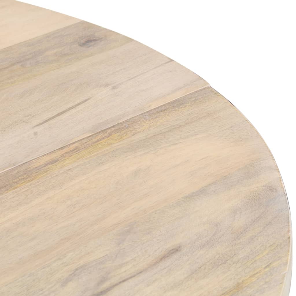 Tavolo da Pranzo Rotondo 110x76 cm in Legno Massello di Mango - homemem39