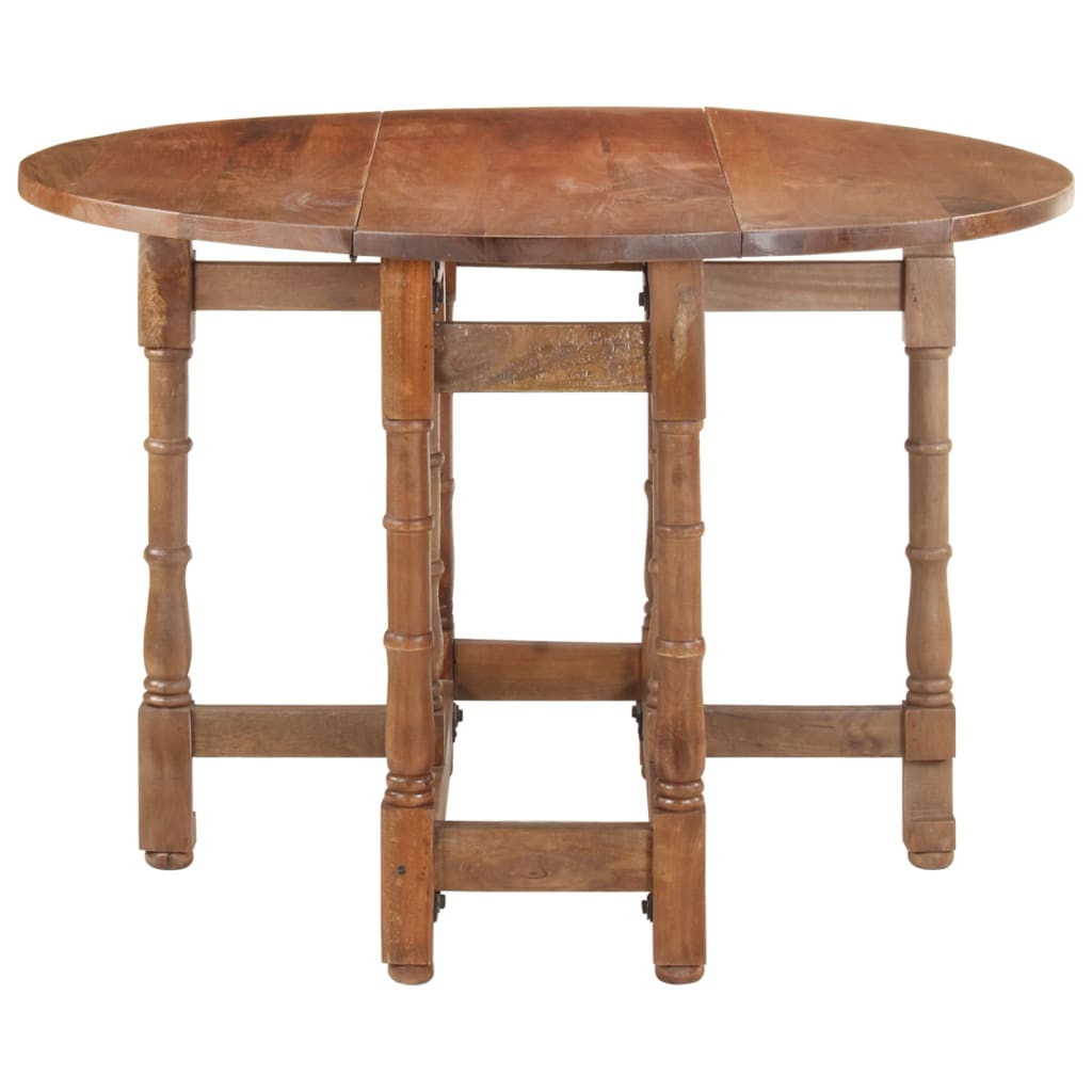 Tavolo da Pranzo Rotondo 110x76 cm in Legno Massello di Mango - homemem39