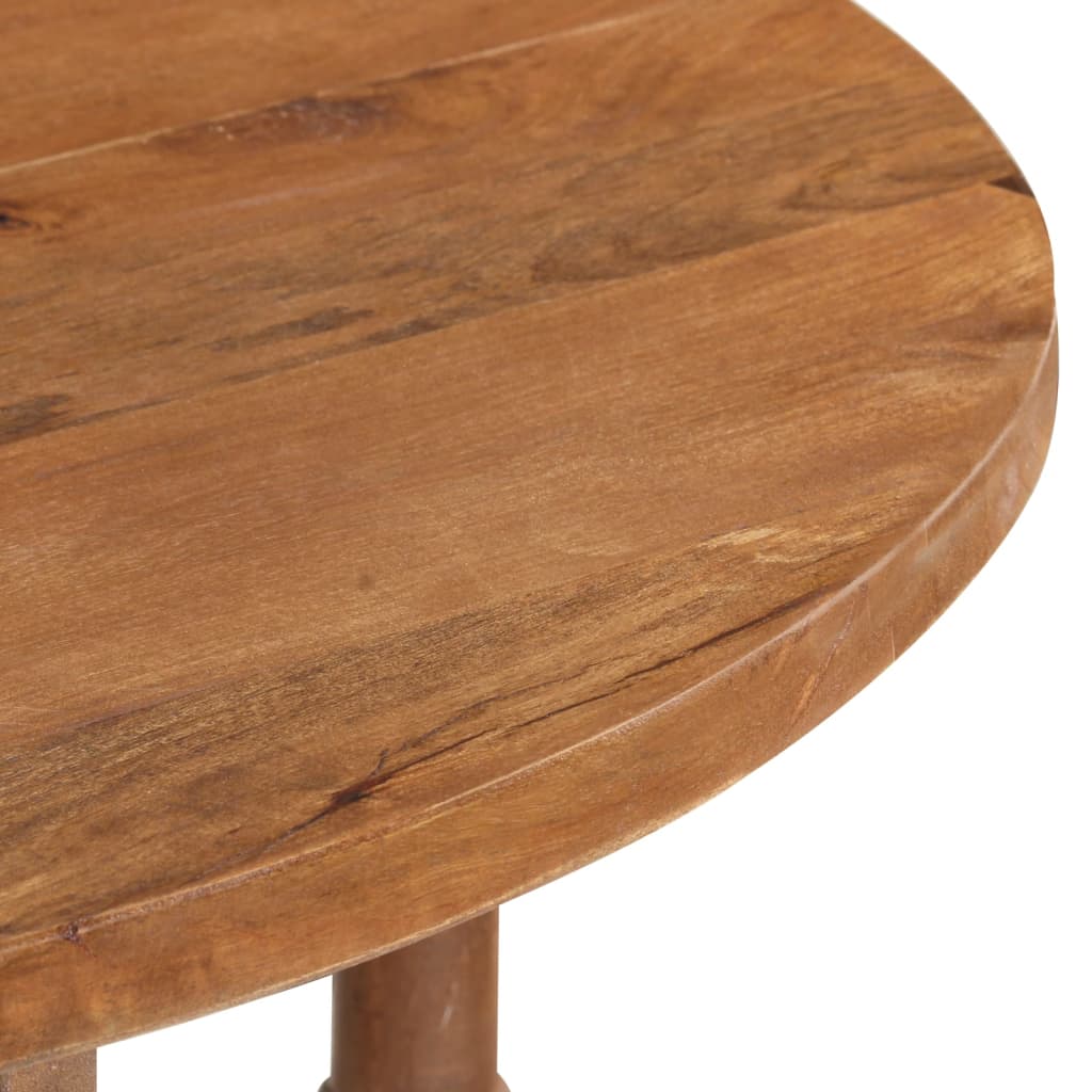 Tavolo da Pranzo Rotondo 110x76 cm in Legno Massello di Mango - homemem39