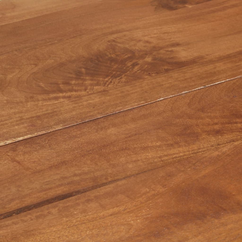 Tavolo da Pranzo Rotondo 110x76 cm in Legno Massello di Mango - homemem39