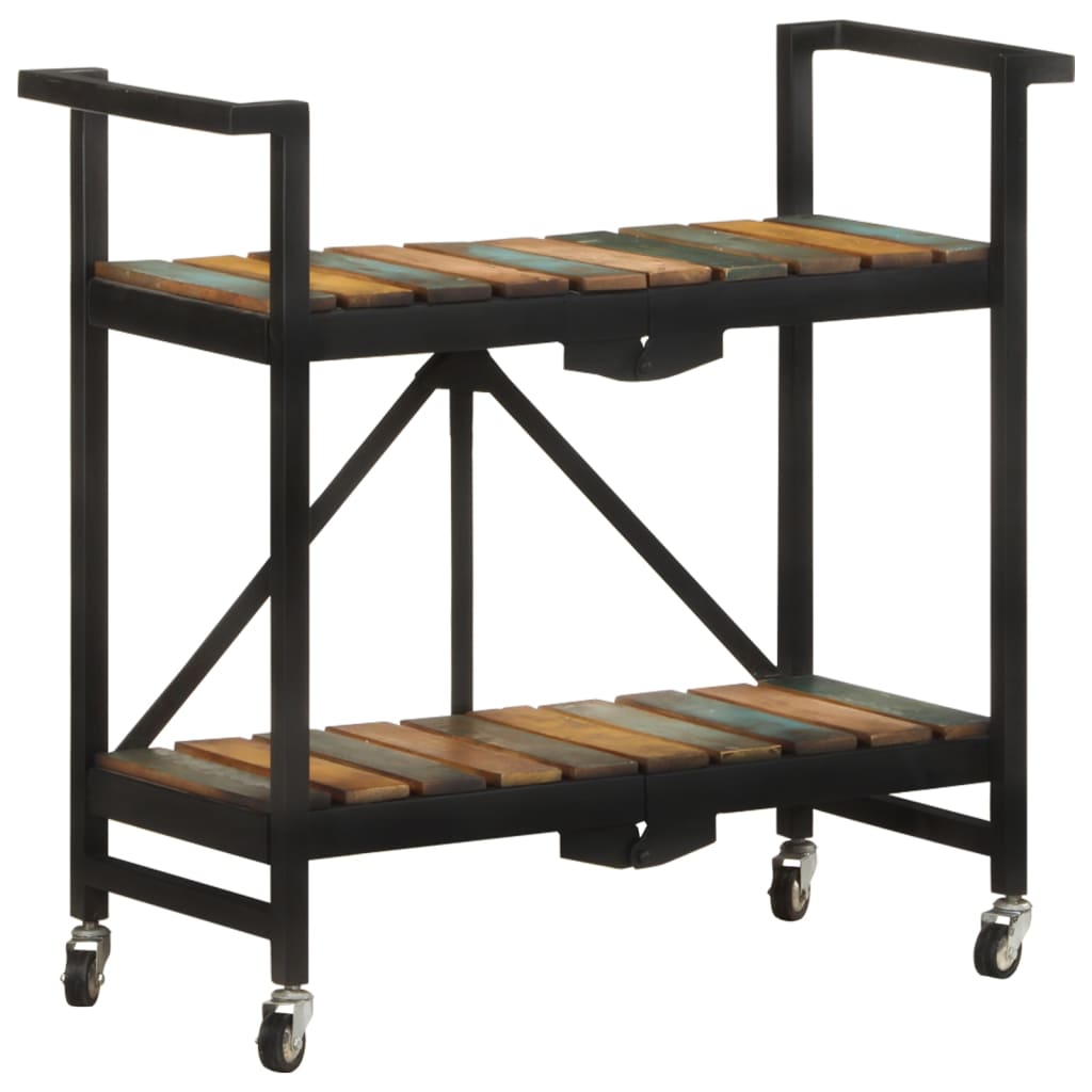 Carrello da Cucina 87x36x81 cm in Legno Massello di Recupero - homemem39