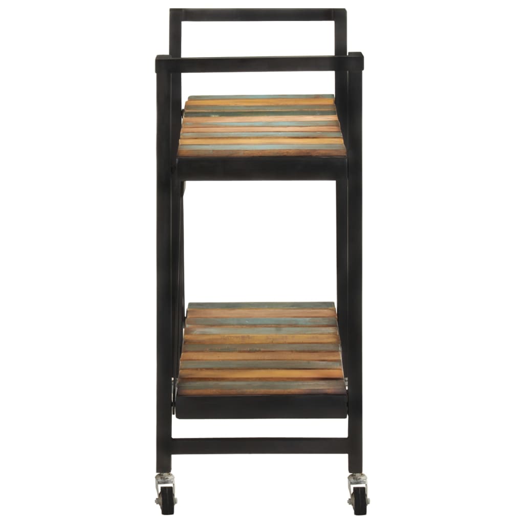 Carrello da Cucina 87x36x81 cm in Legno Massello di Recupero - homemem39