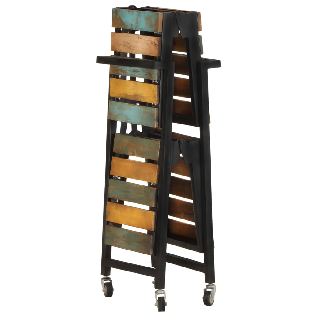 Carrello da Cucina 87x36x81 cm in Legno Massello di Recupero - homemem39