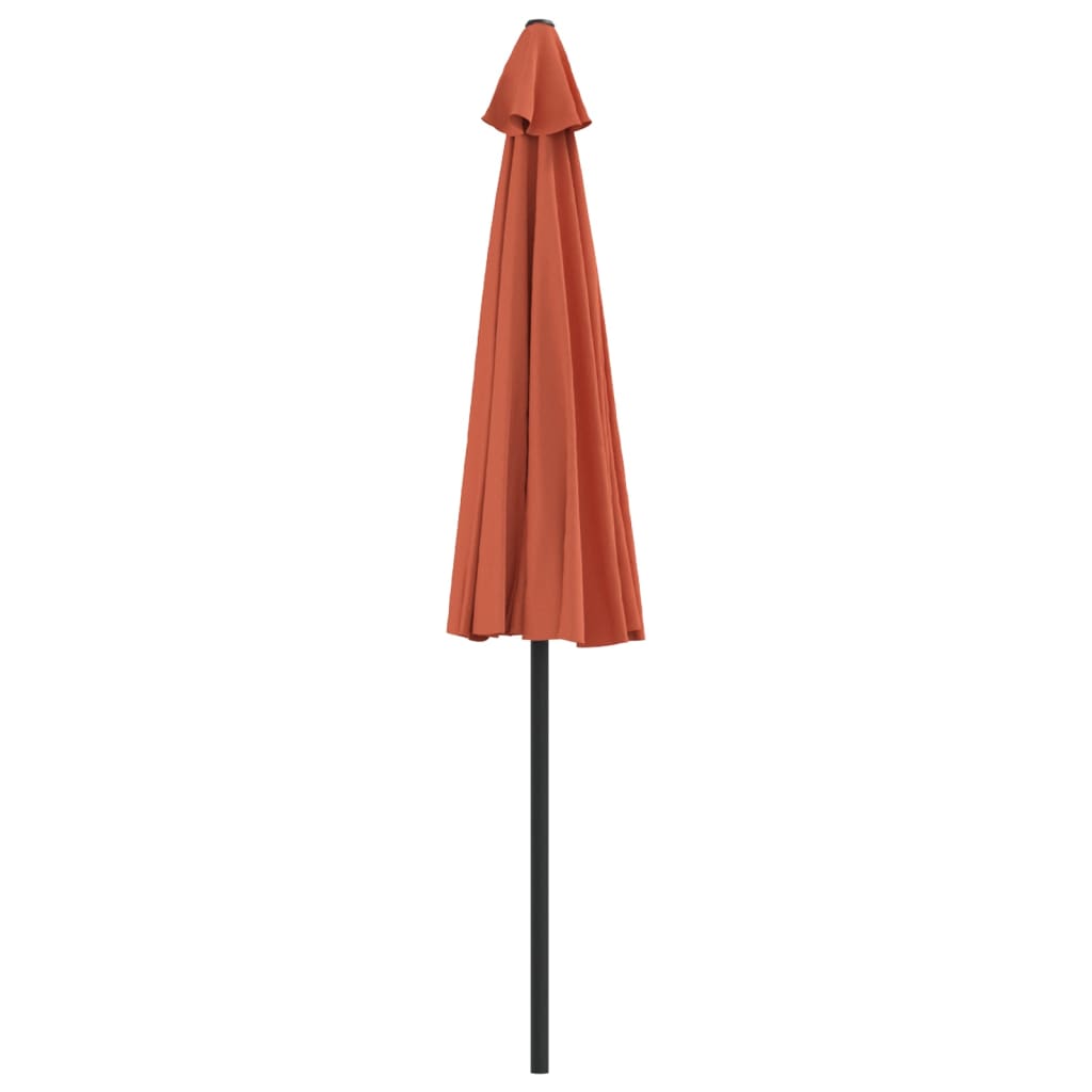 Ombrellone Balcone Palo Alluminio Terracotta 270x144x222cm Metà - homemem39