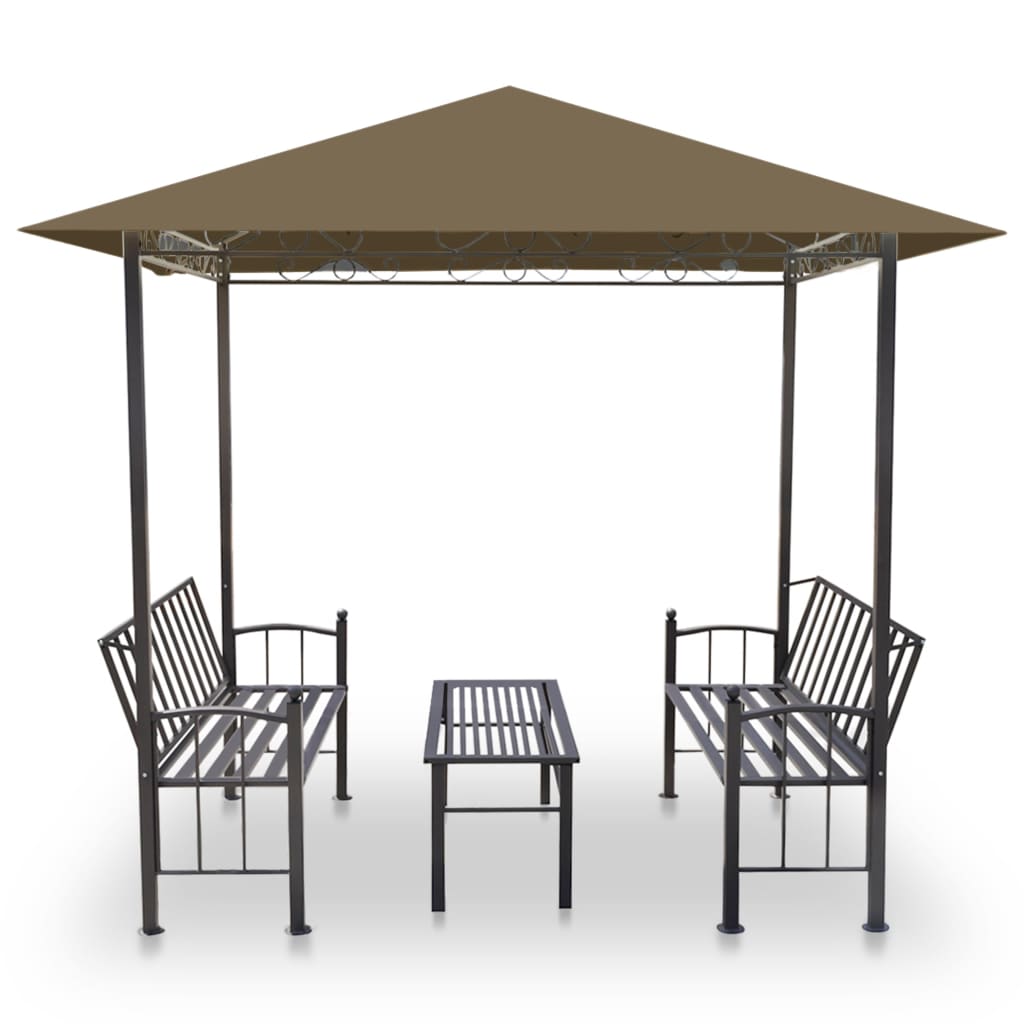 Padiglione Giardino Tavolo e Panche 2,5x1,5x2,4m Talpa 180 g/m² - homemem39