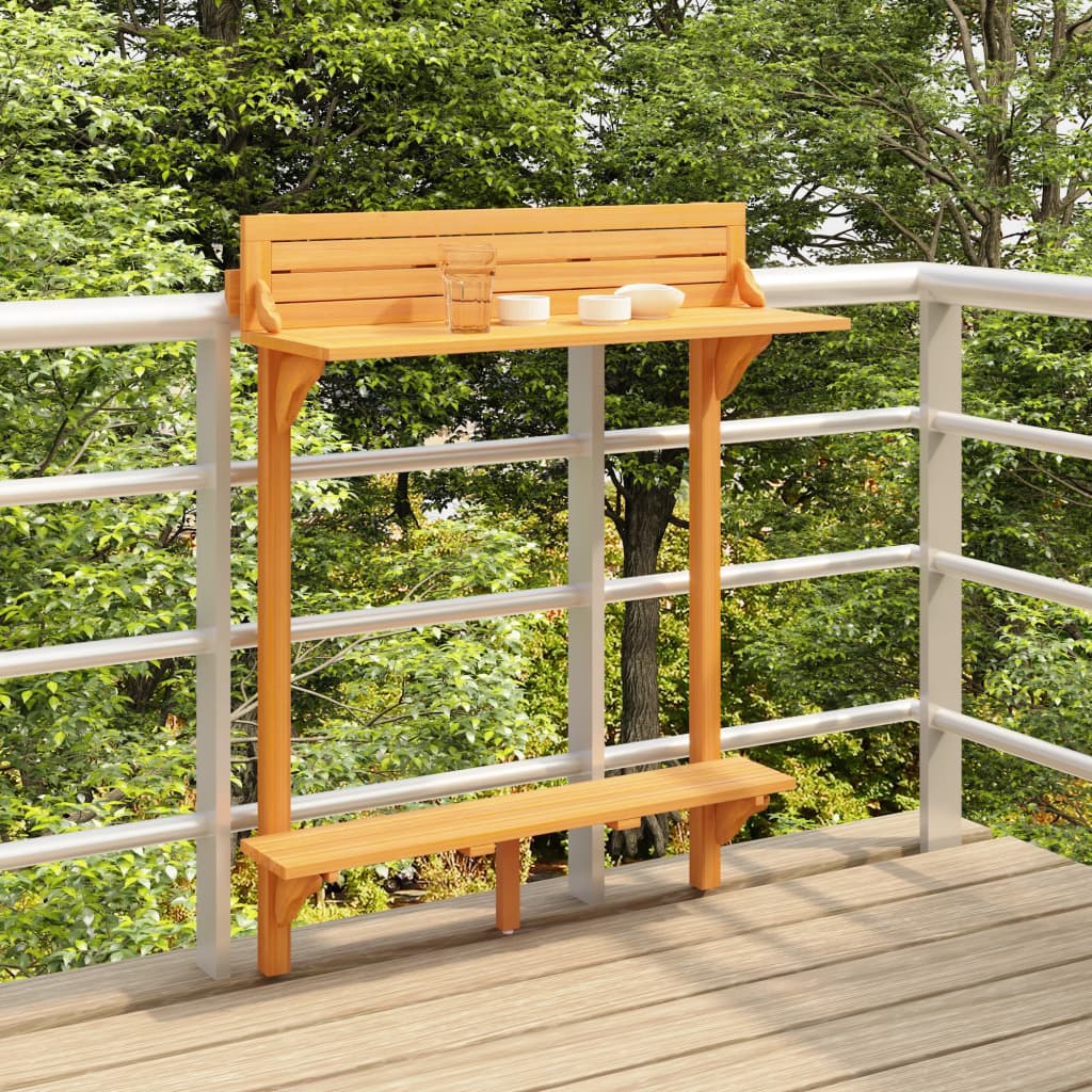 Tavolo da Bar da Balcone 90x37x122,5 cm in Massello di Acacia - homemem39