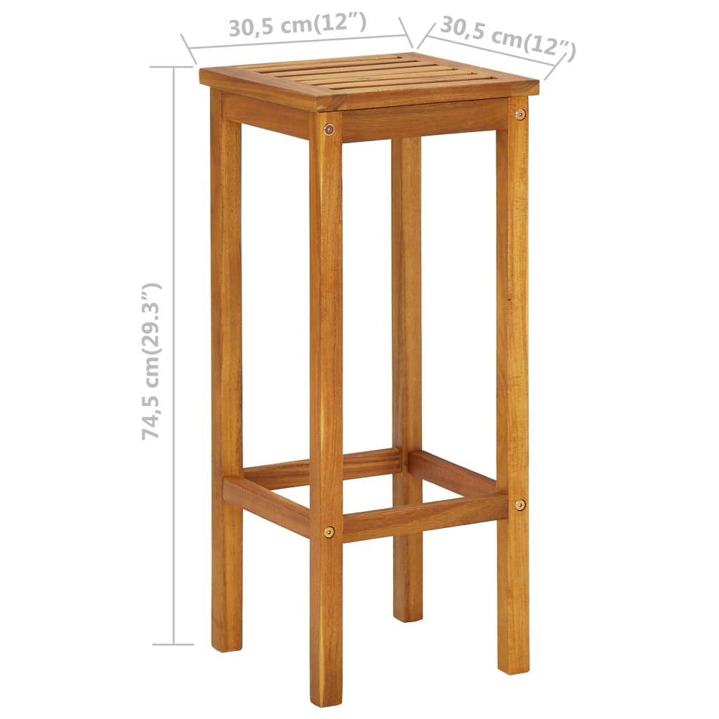 Set da Bar da Balcone 3 pz in Massello Acacia | homemem39