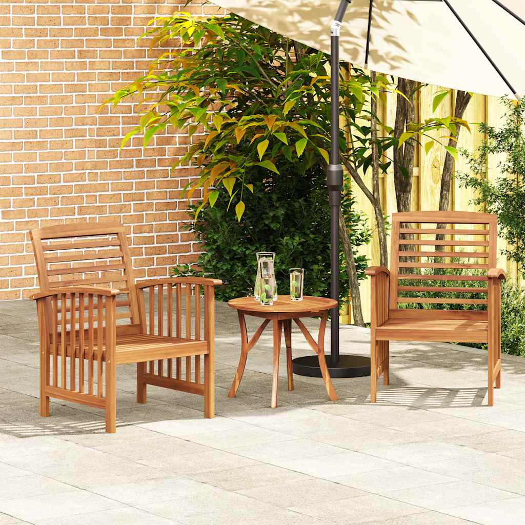 Sedie da Giardino 2 pz in Legno Massello d'Acacia - homemem39