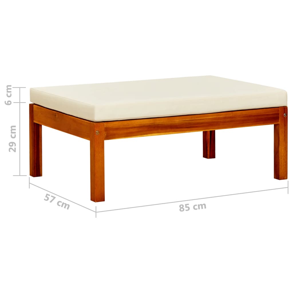 Garden Footstool 2 pcs in Solid Acacia Wood