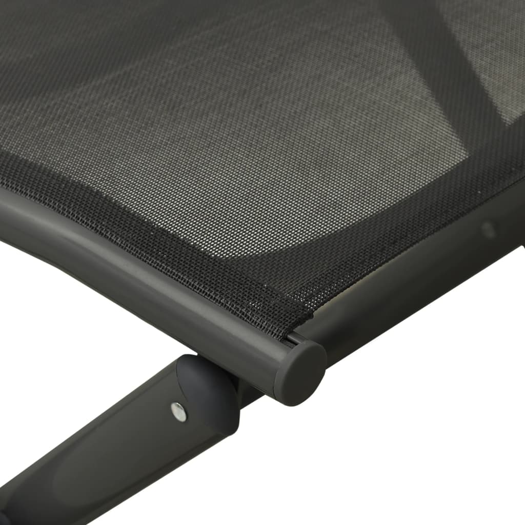 Set Divani da Giardino 3 pz in Textilene e Alluminio Nero | homemem39