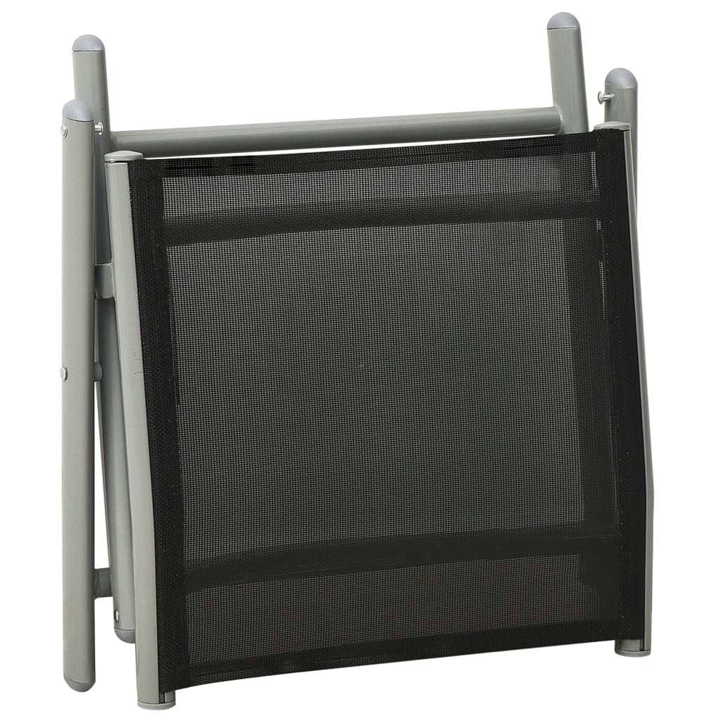 Set Divani da Giardino 3 pz in Textilene e Alluminio Argento - homemem39