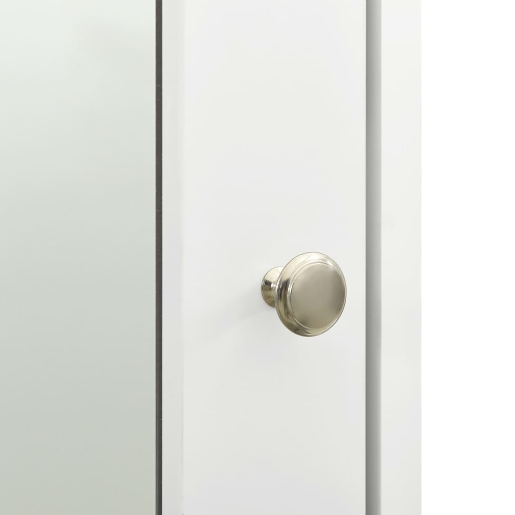 Armadietto a Specchio Bianco 66x17x63 cm in MDF - homemem39