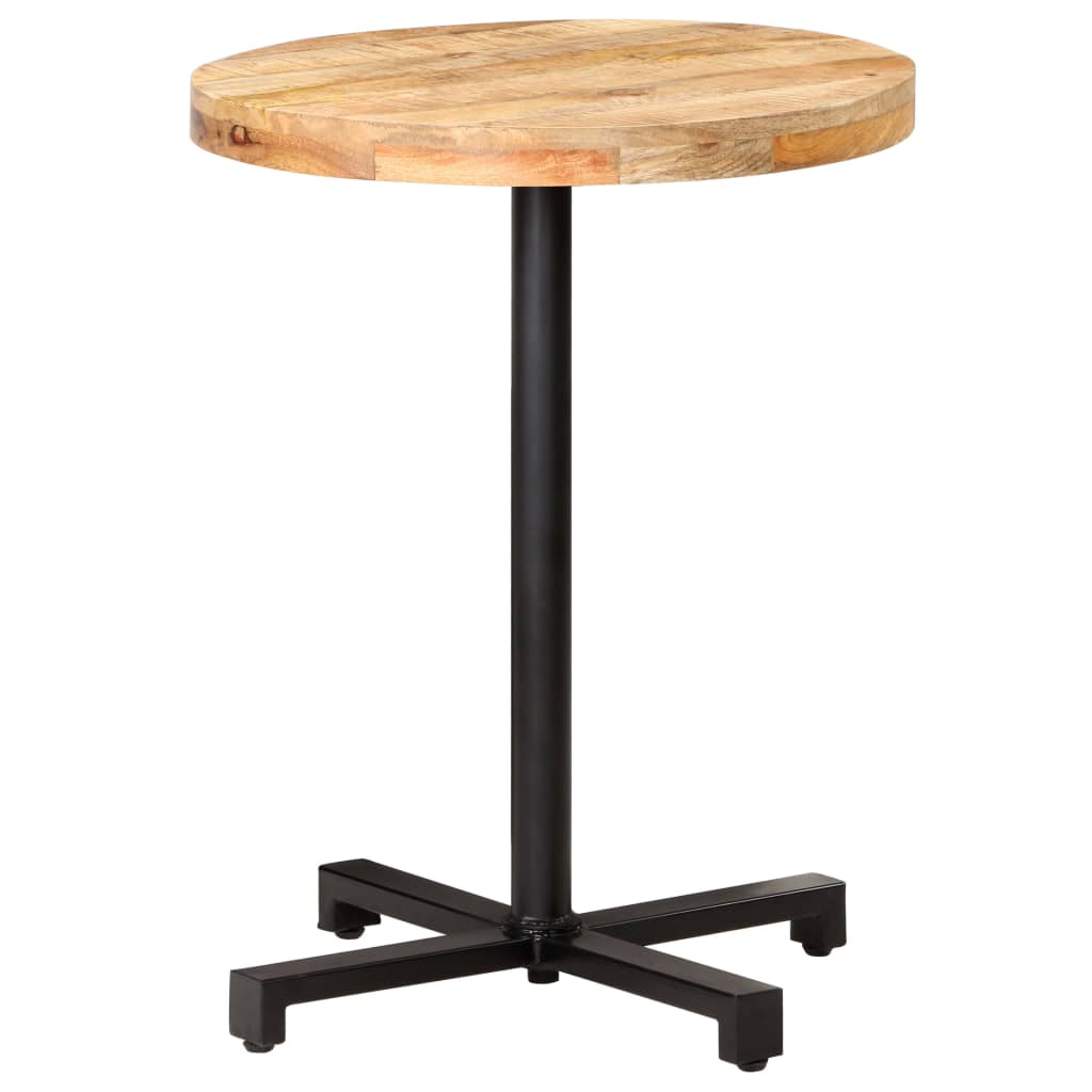 Tavolino da Bistrot Rotondo Ø60x75 cm in Legno di Mango Grezzo | homemem39