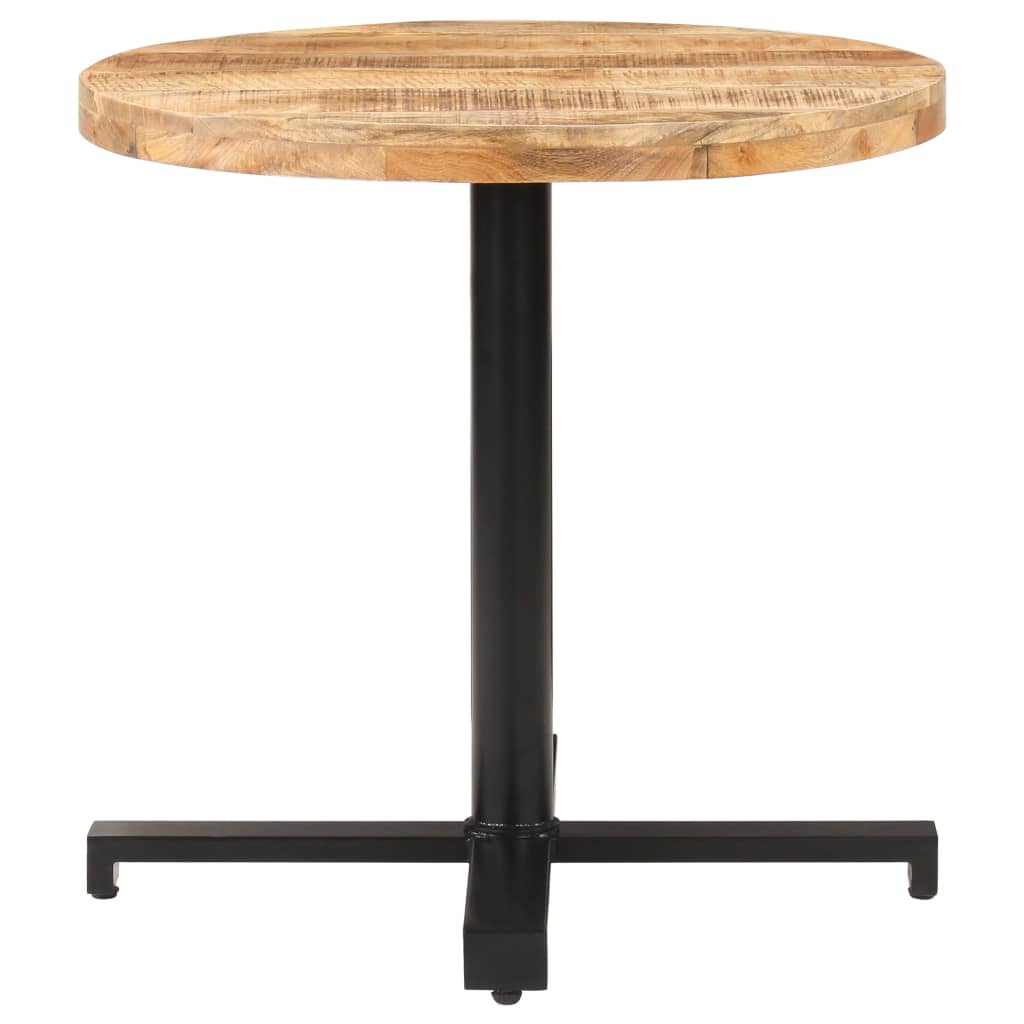 Tavolino da Bistrot Rotondo Ø80x75 cm in Legno di Mango Grezzo - homemem39