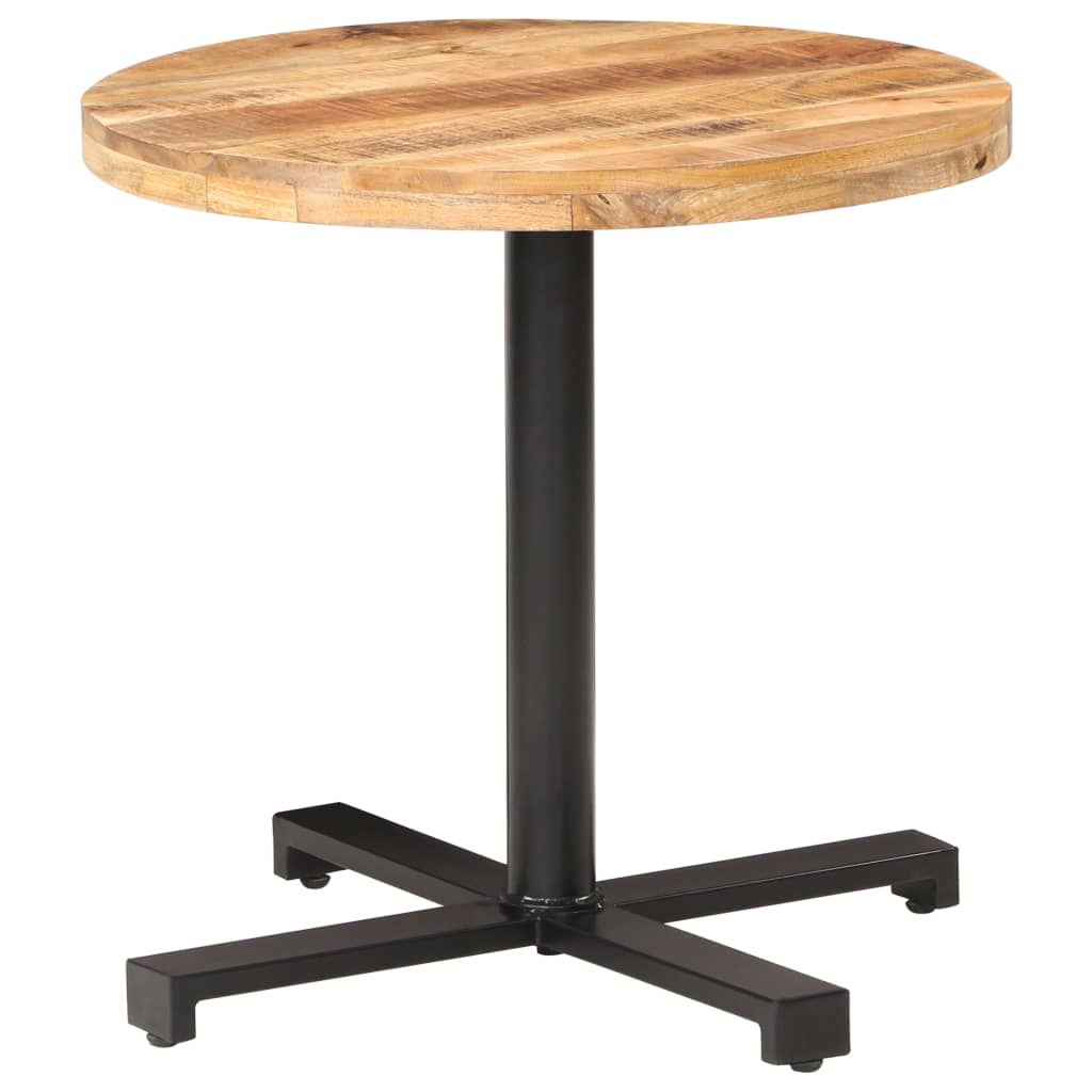 Tavolino da Bistrot Rotondo Ø80x75 cm in Legno di Mango Grezzo | homemem39