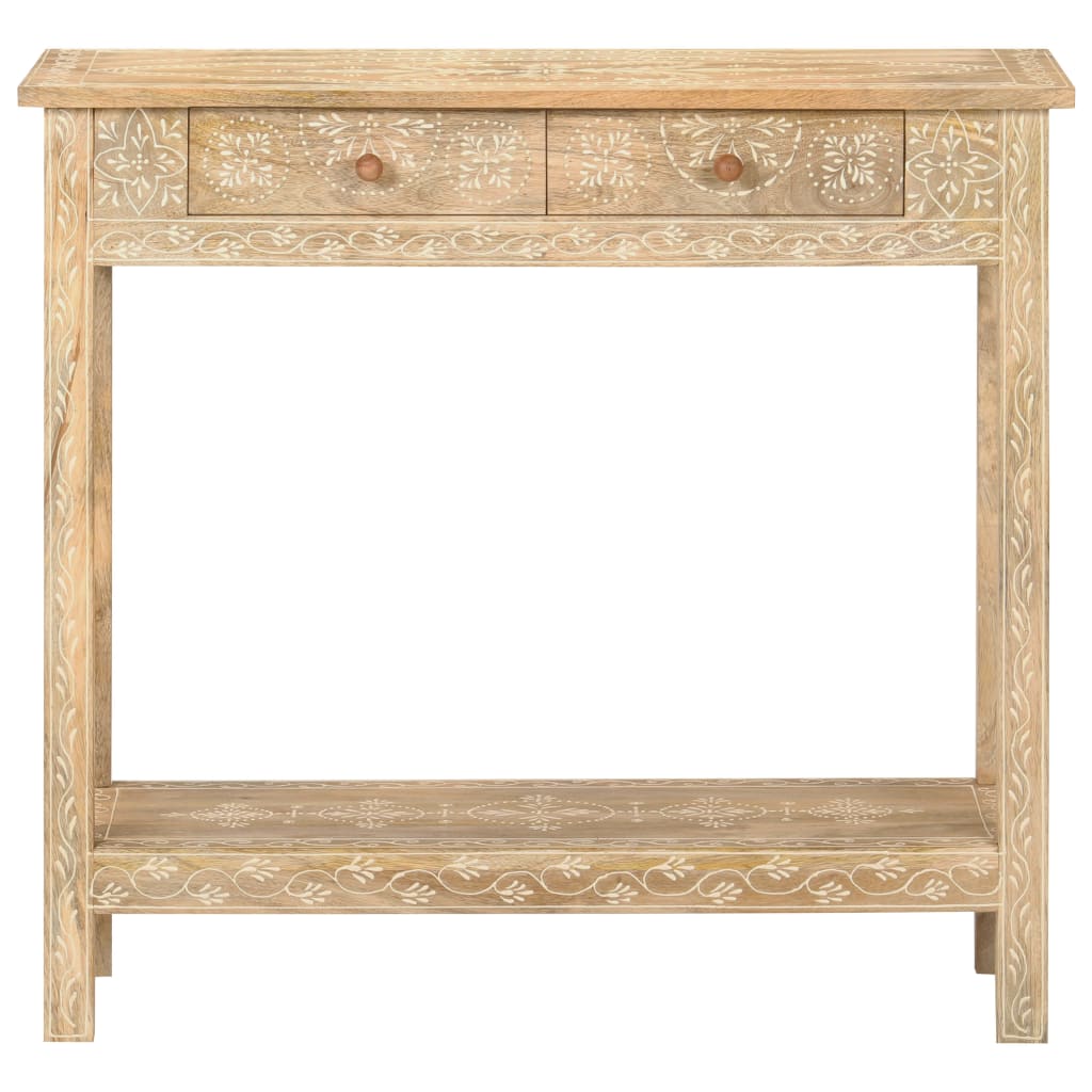 Tavolo Consolle 80x35x74 cm in Legno Massello di Mango - homemem39