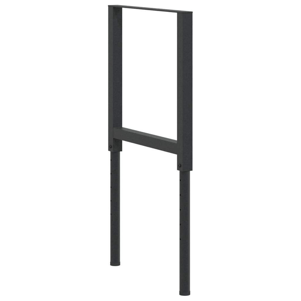 Telai per Banco da Lavoro 2 pz in Metallo 55x(69-95,5) cm Neri - homemem39