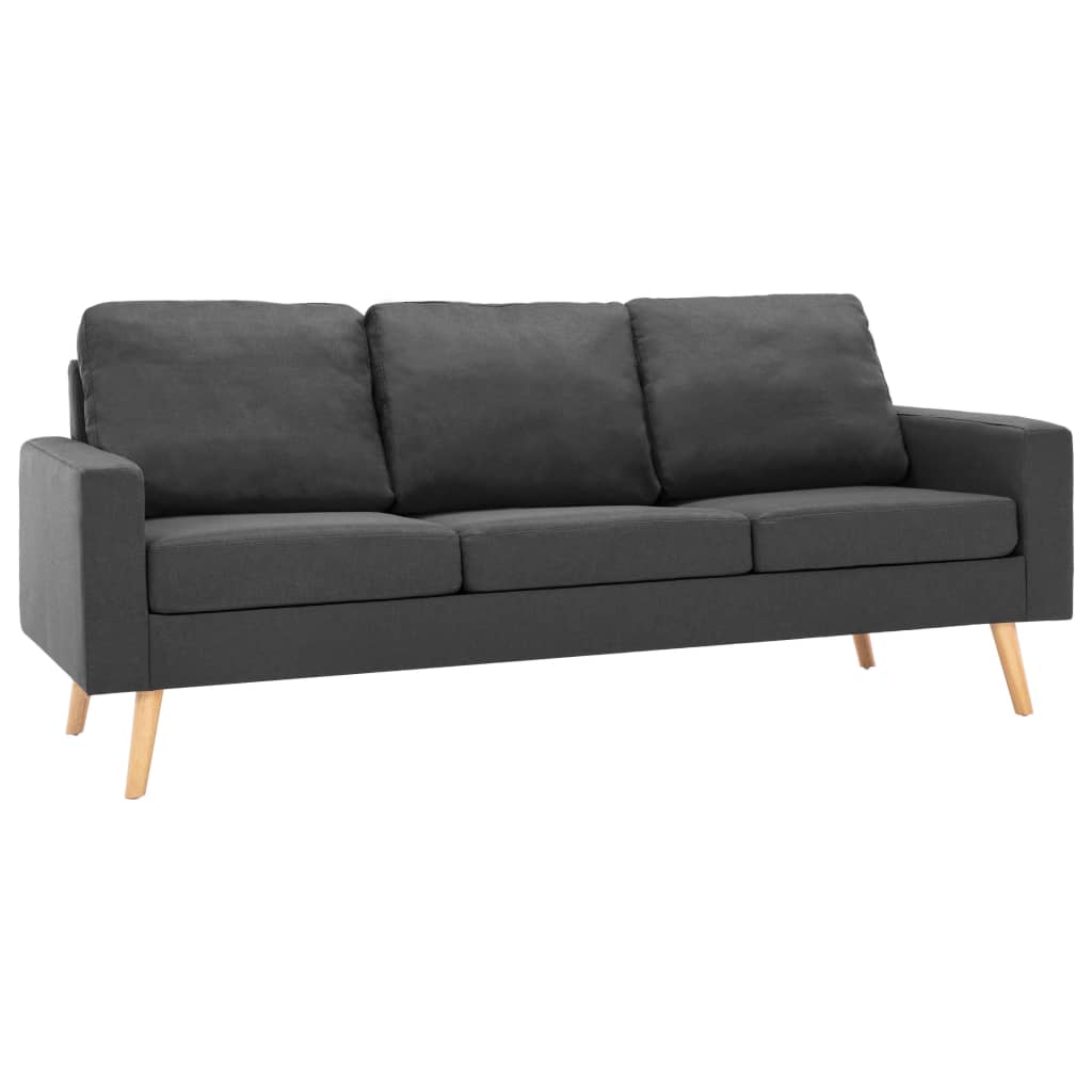 Set Divani 2 pz in Tessuto Grigio Scuro