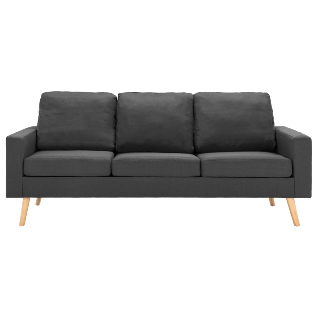 Set Divani 2 pz in Tessuto Grigio Scuro