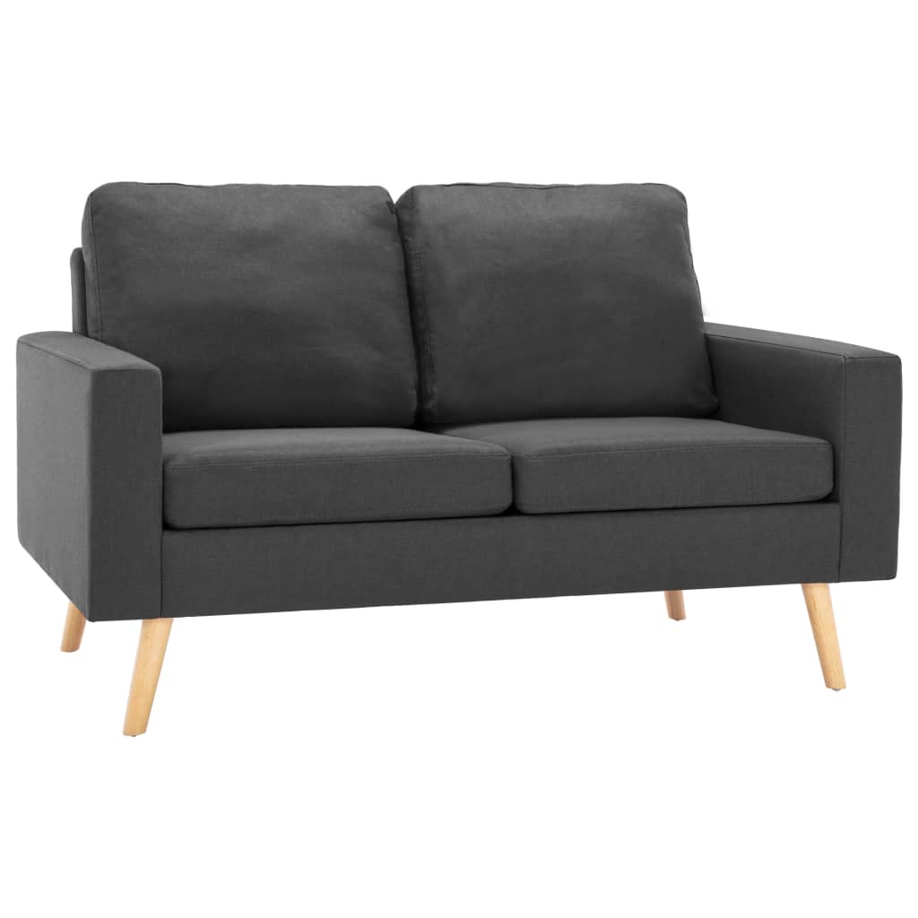 Set Divani 2 pz in Tessuto Grigio Scuro