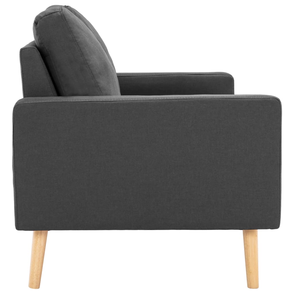 Set Divani 2 pz in Tessuto Grigio Scuro