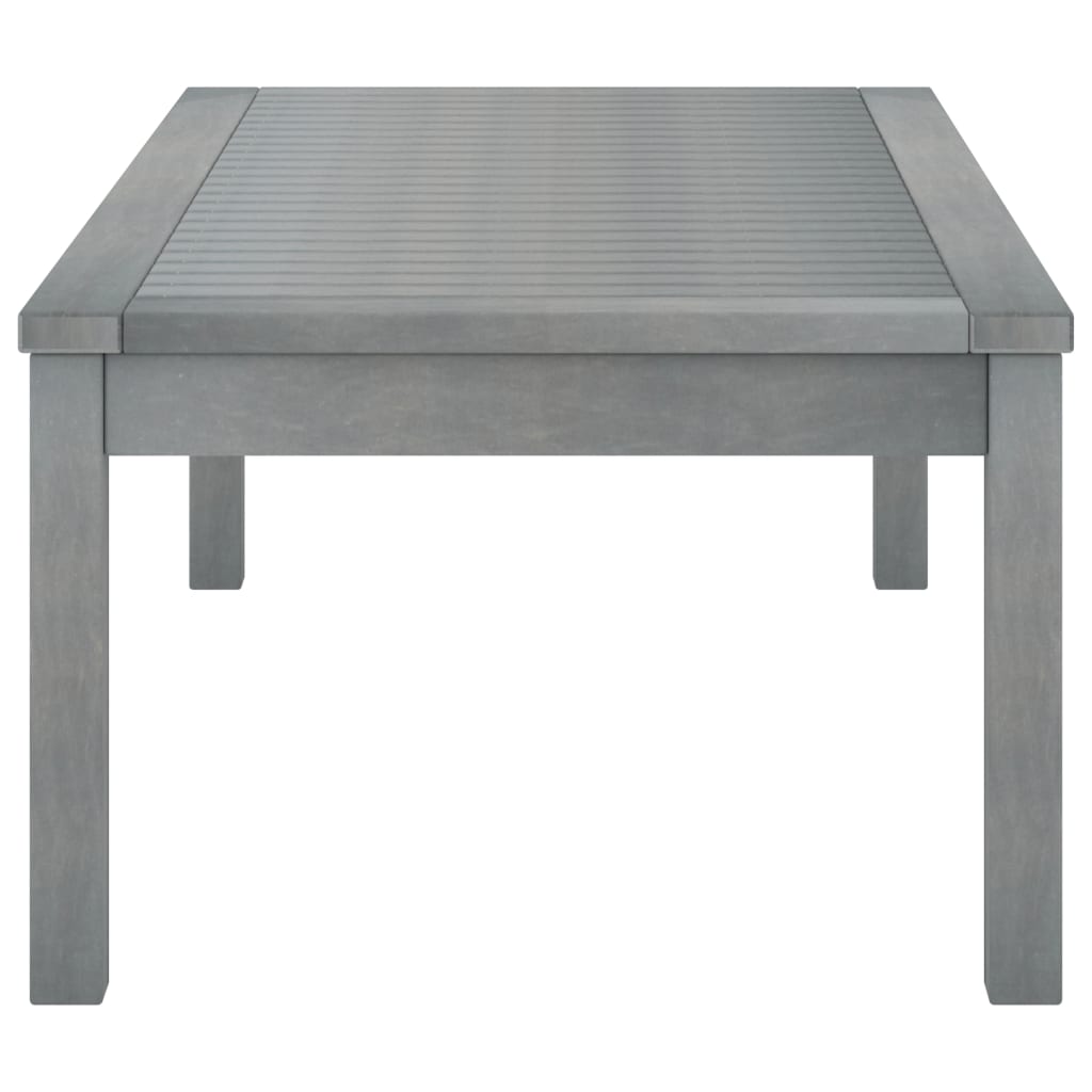 Coffee Table 100x50x33 cm Gray Solid Acacia Wood
