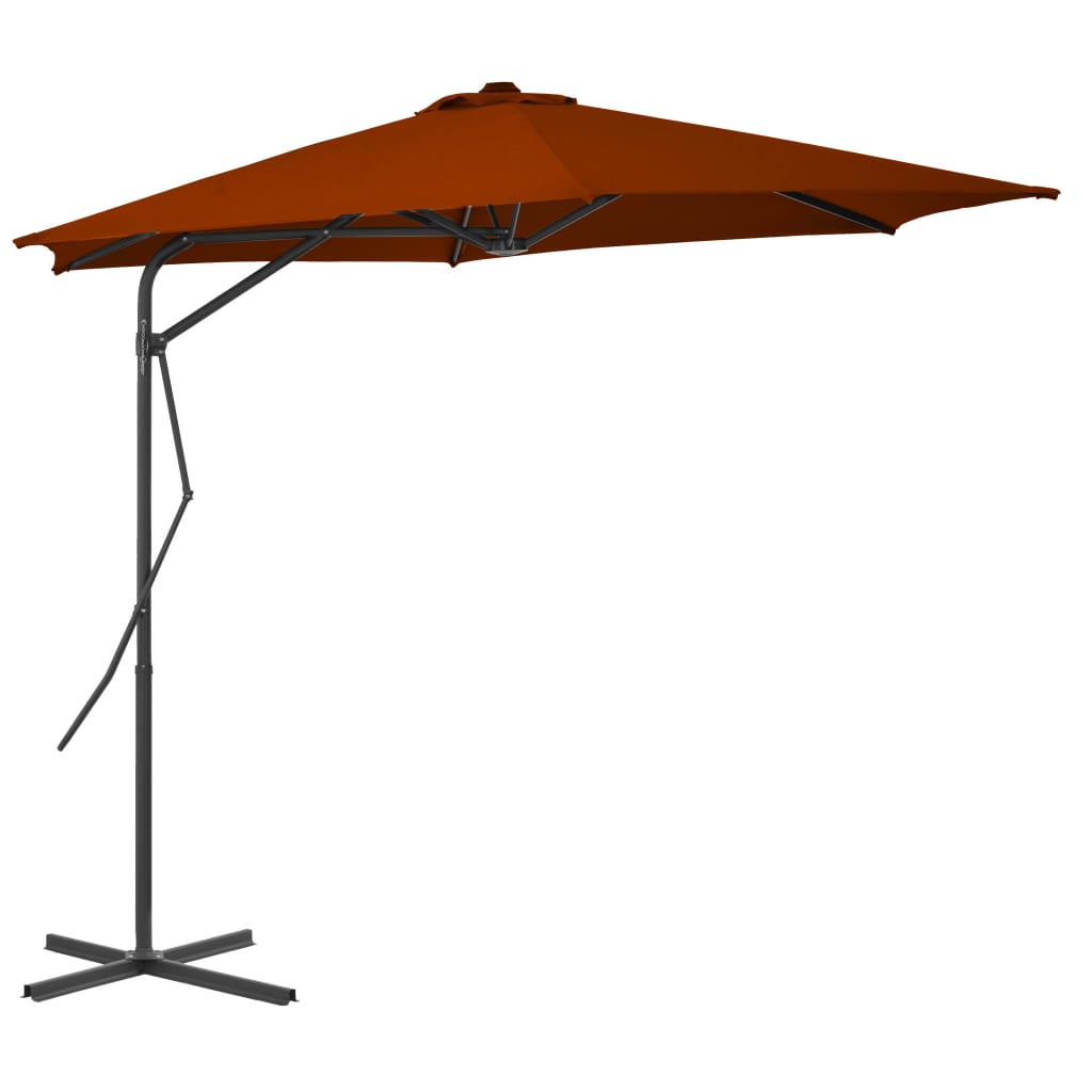 Ombrellone da Giardino con Palo in Acciaio Terracotta 300x230cm - homemem39