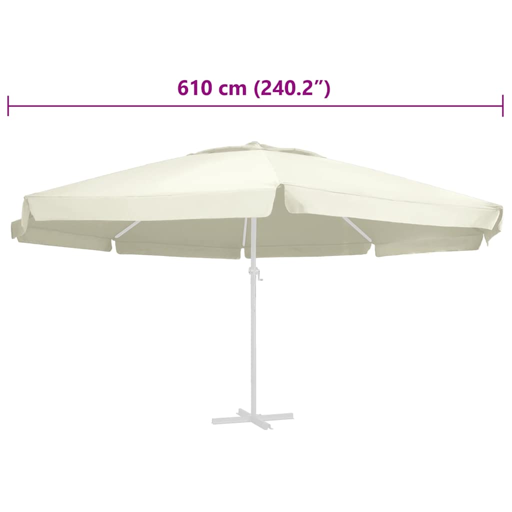 Telo di Ricambio per Ombrellone Sabbia 610 cm | homemem39