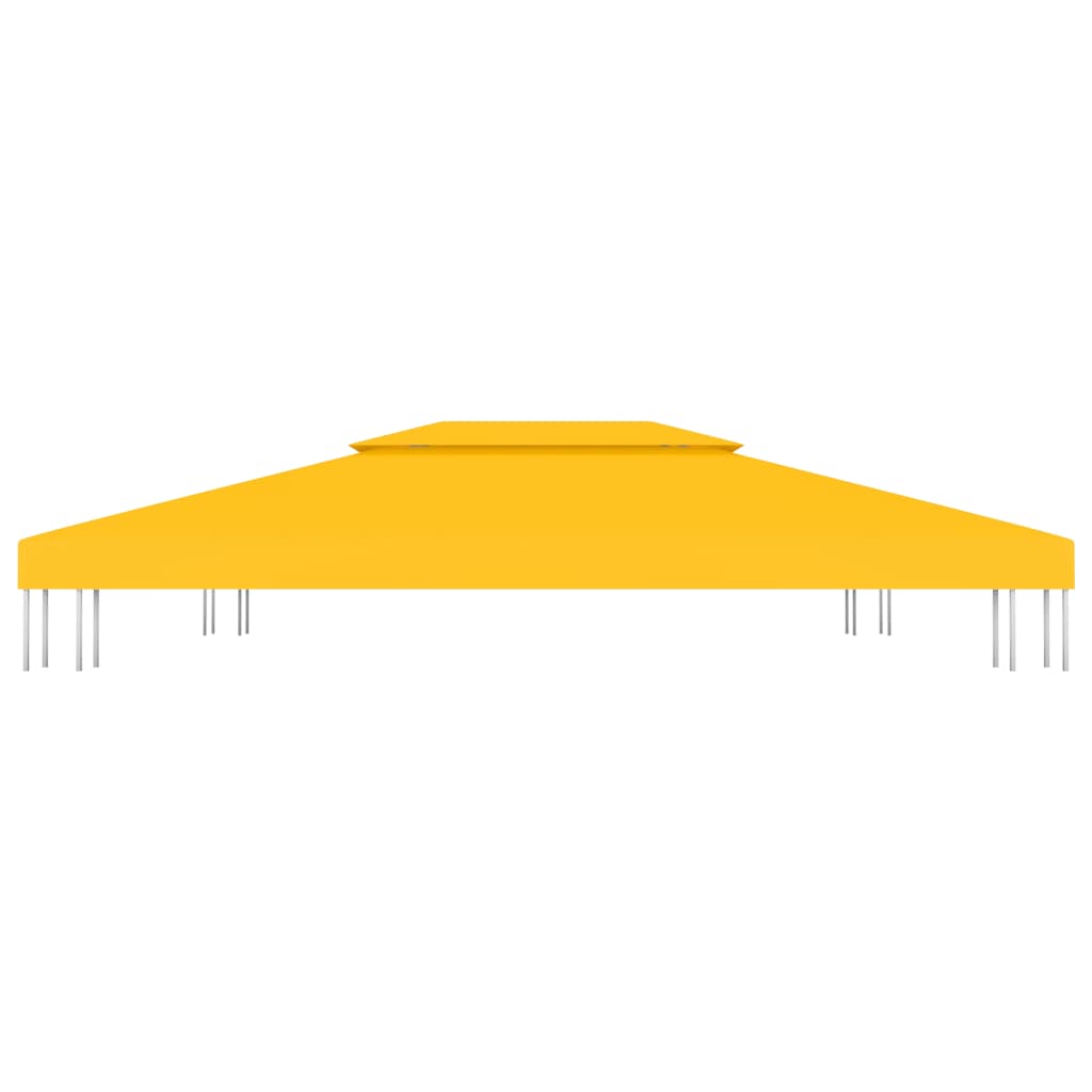 Copertura Superiore per Gazebo a 2 Strati 310 g/m² 4x3 m Gialla - homemem39