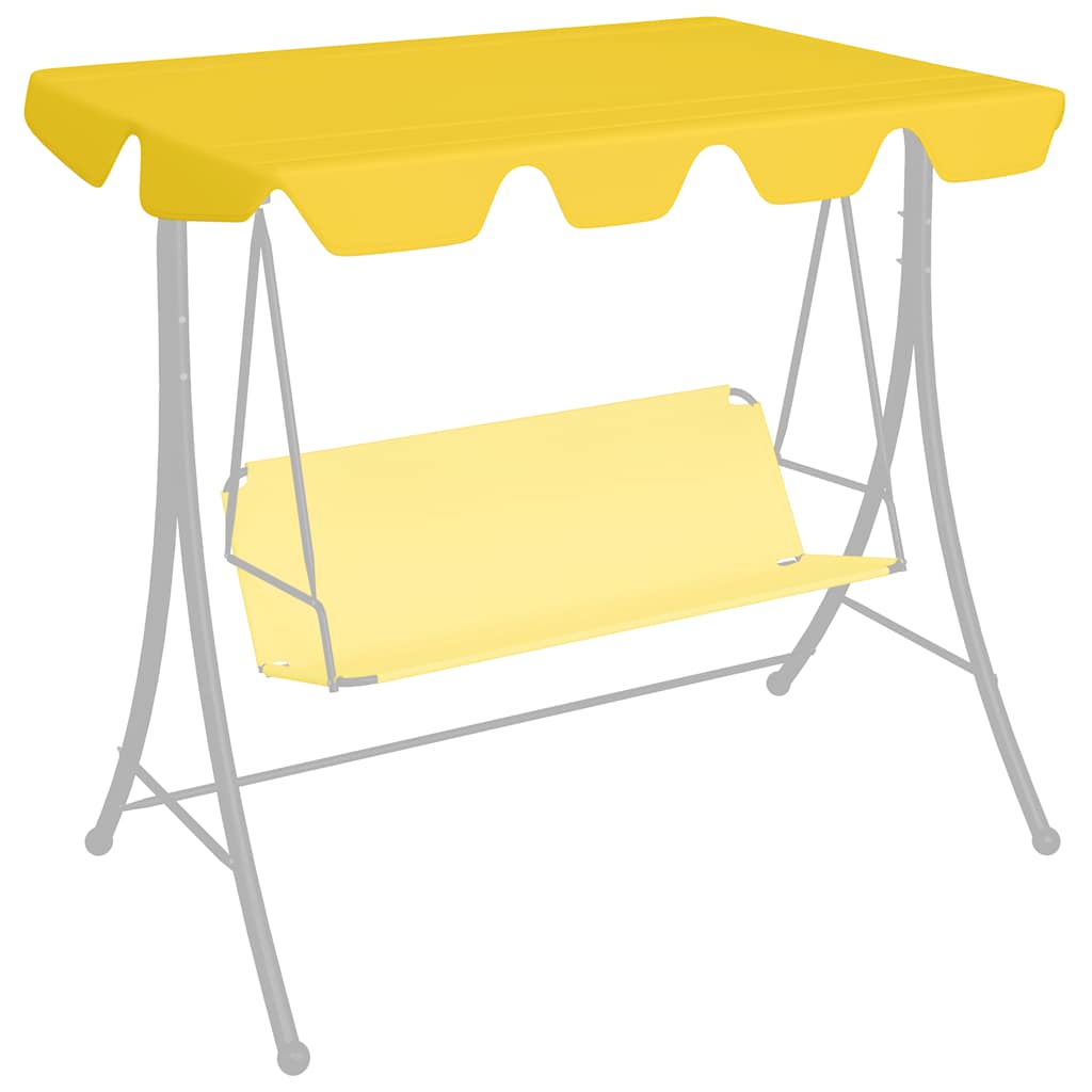 Baldacchino per Dondolo Giardino Giallo 188/168x145/110 cm - homemem39