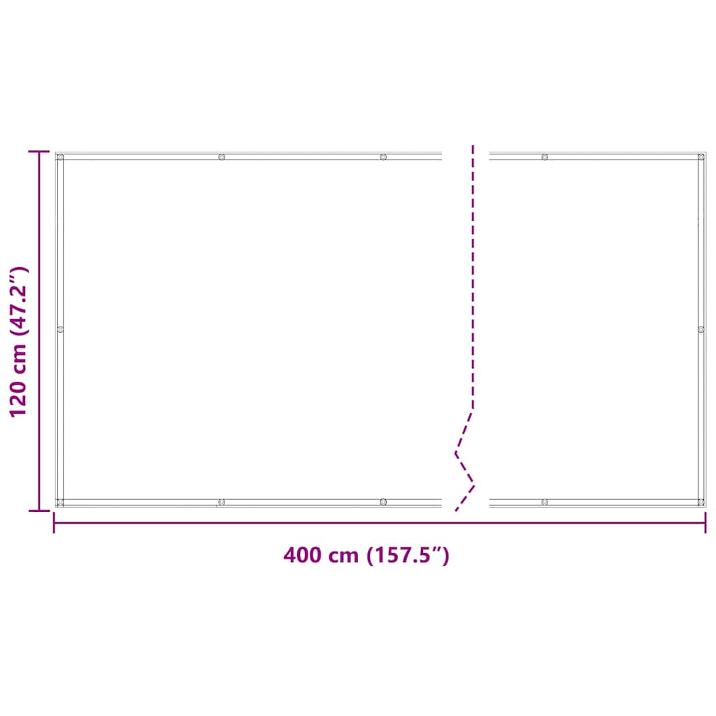 Paravento Balcone Antracite 120x400 cm Tessuto Oxford | homemem39