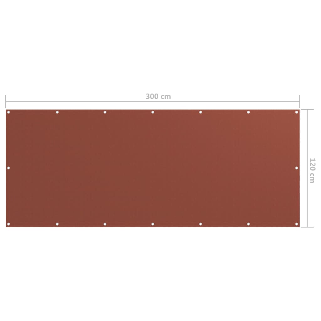 Paravento da Balcone Terracotta 120x300 cm Tessuto Oxford | homemem39