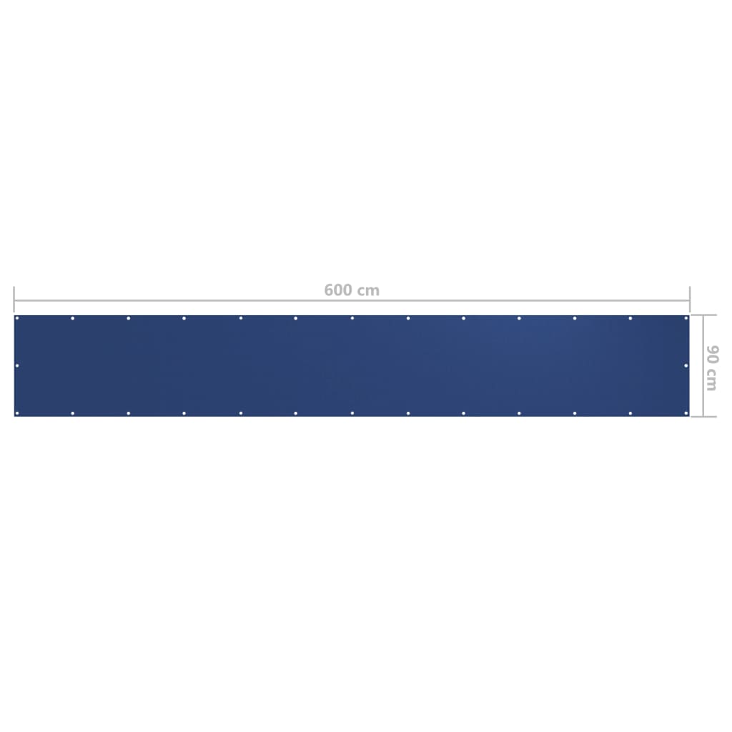 Paravento da Balcone Blu 90x600 cm Tessuto Oxford - homemem39