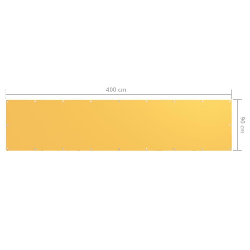 Paravento Balcone Giallo 90x400 cm in Tessuto Oxford - homemem39