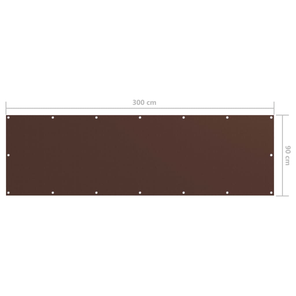Paravento da Balcone Marrone 90x300 cm in Tessuto Oxford - homemem39