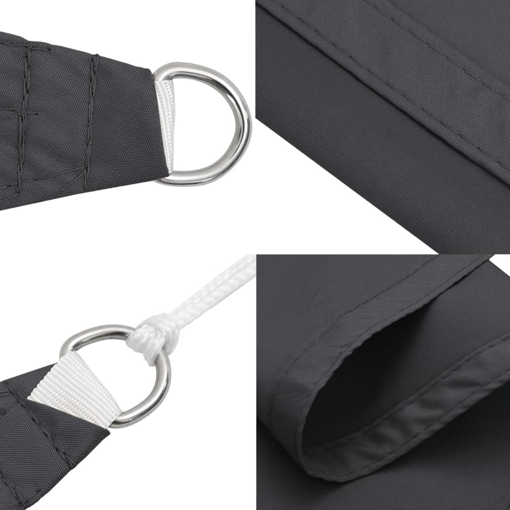 Parasole a Vela Oxford Rettangolare 3x5 m Antracite - homemem39