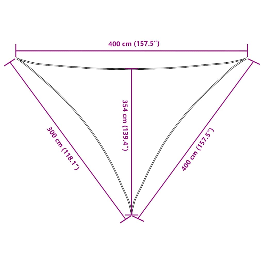 Parasole a Vela Oxford Triangolare 3x4x4 m Antracite | homemem39