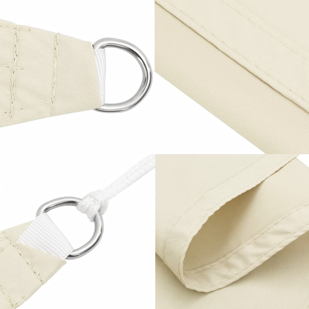 Parasole a Vela Oxford Rettangolare 2x5 m Crema - homemem39