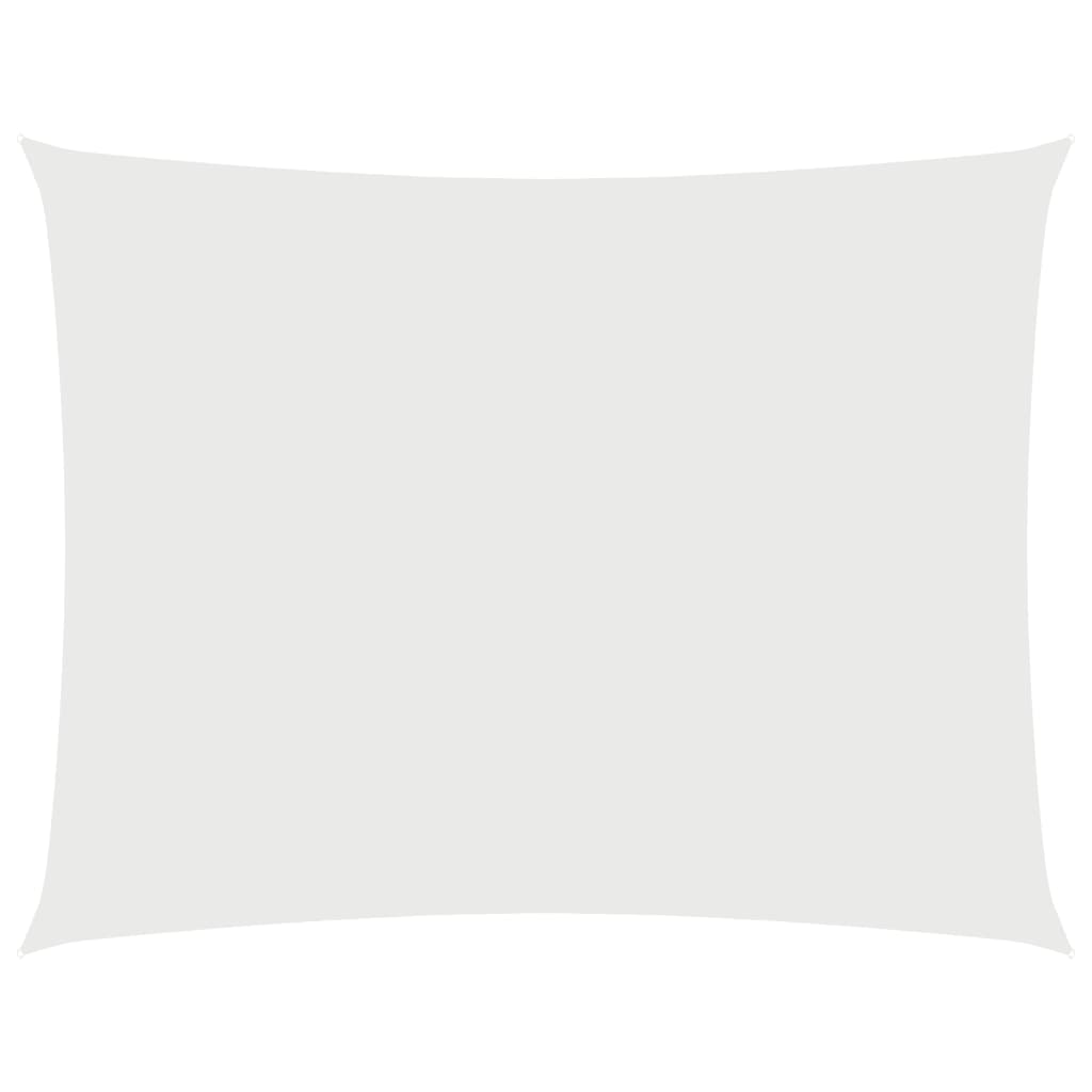 Parasole a Vela in Tessuto Oxford Rettangolare 2x3,5 m Bianco - homemem39