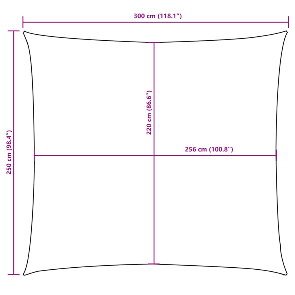 Parasole a Vela Oxford Rettangolare 2,5x3 m Talpa - homemem39