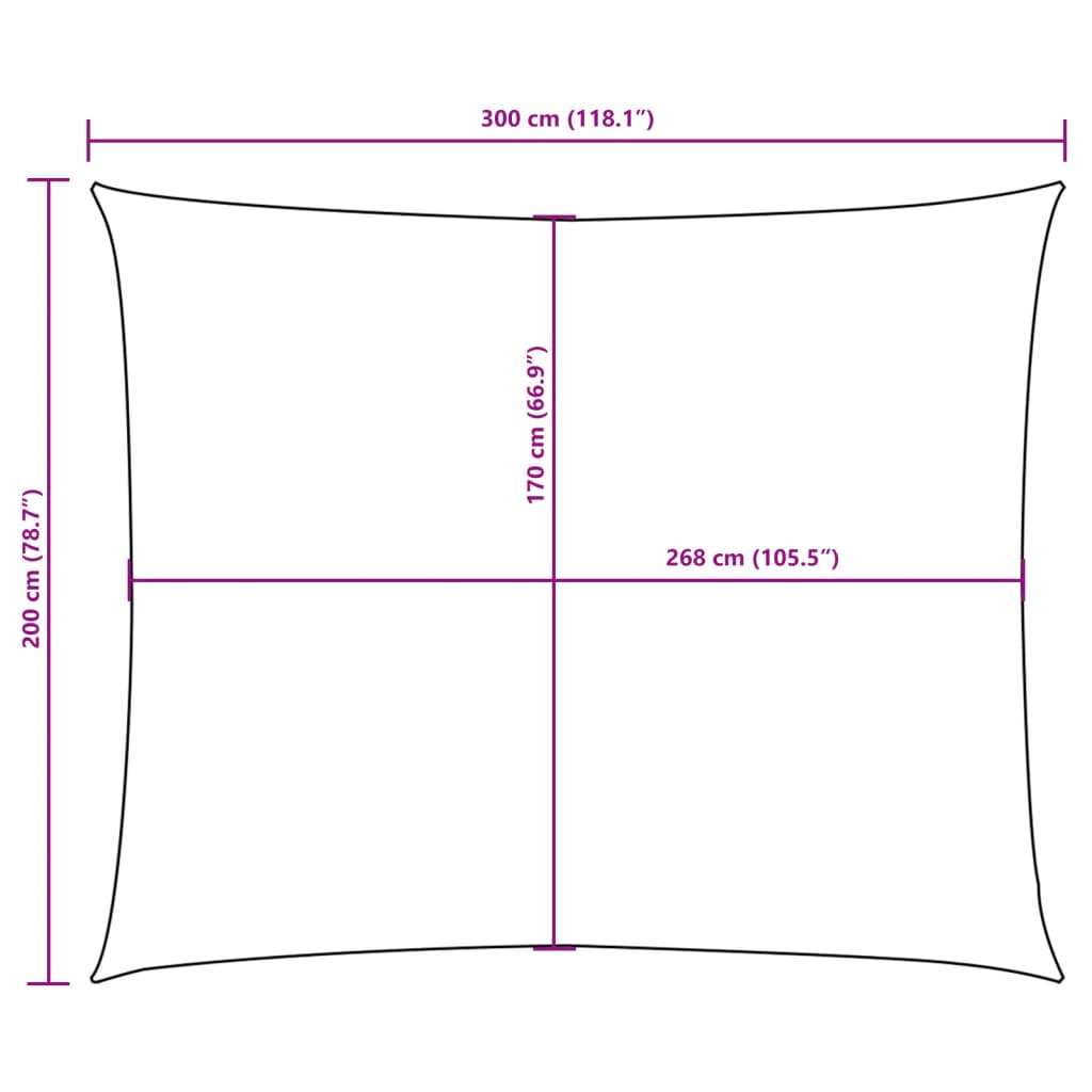 Parasole a Vela Oxford Rettangolare 2x3,5 m Grigio Talpa | homemem39