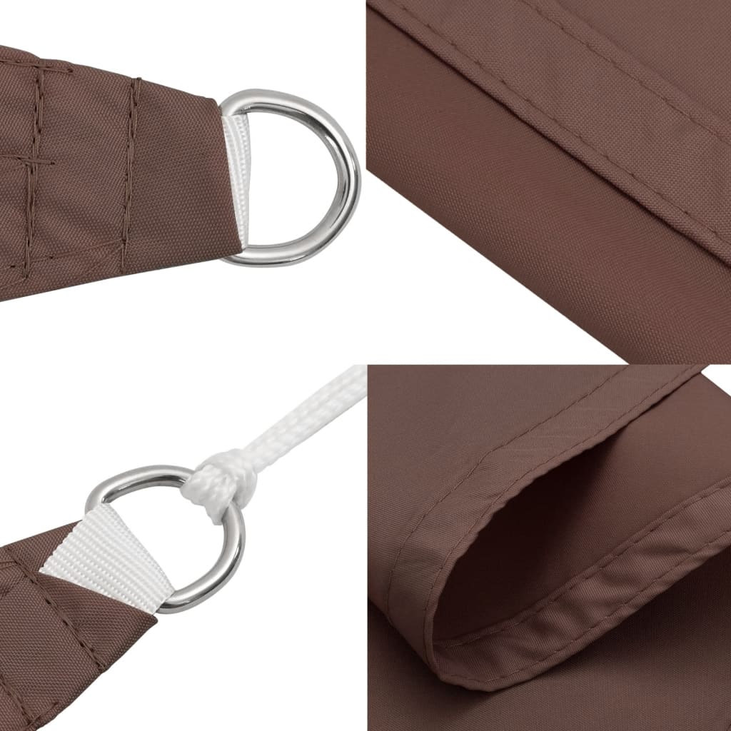Parasole a Vela Oxford Triangolare 4,5x4,5x4,5 m Marrone - homemem39