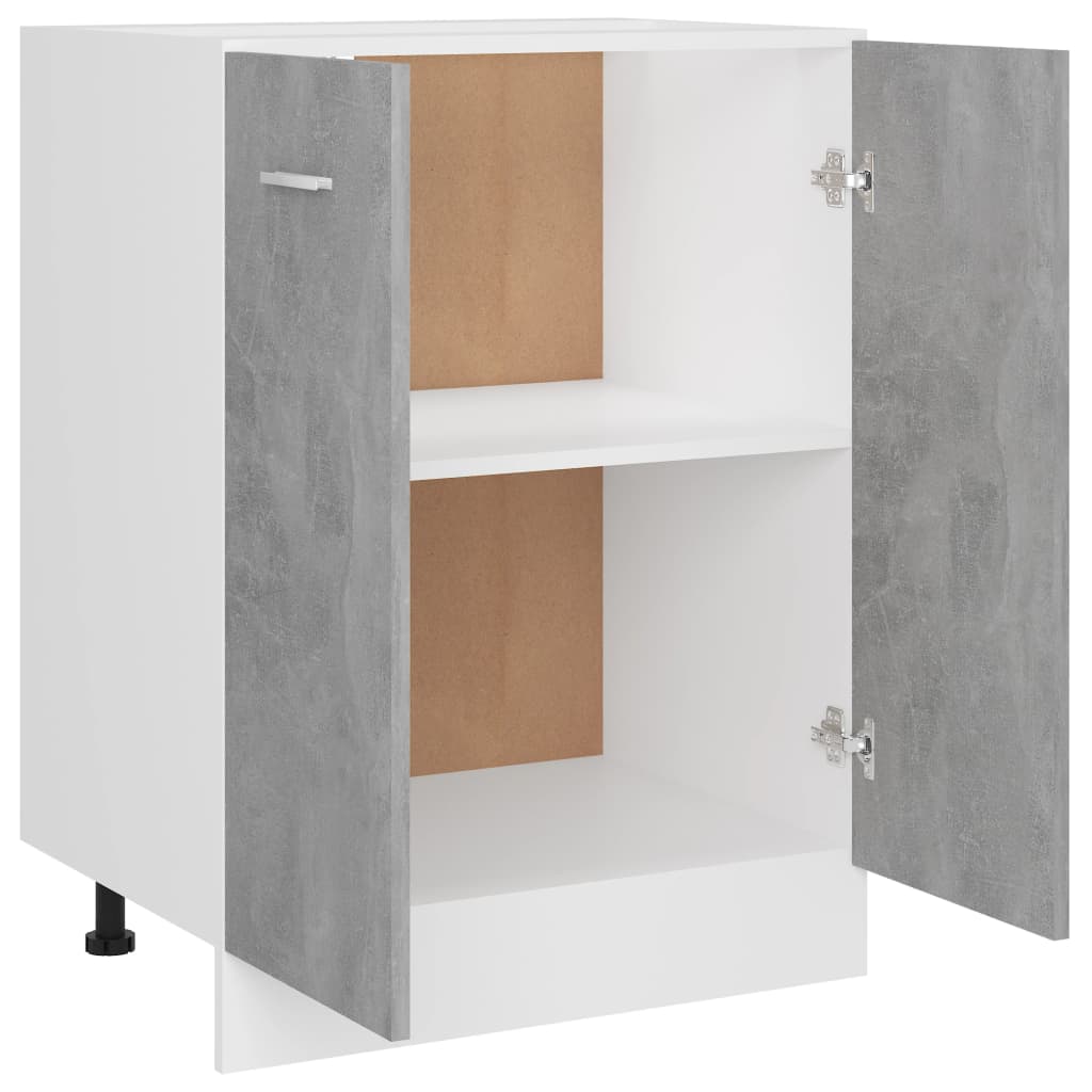 Armadio Inferiore “Lyon” Grigio Cemento 60x46x81,5cm - homemem39
