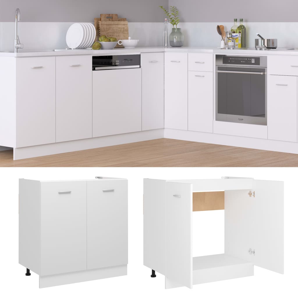 Mobile Sottolavello “Lyon” Bianco 80x46x81,5 cm - homemem39